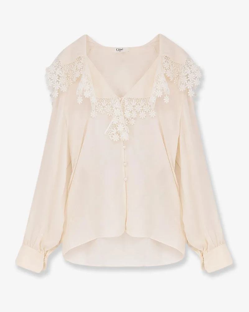 Chloé Printed silk shirt -  - gender_Woman White