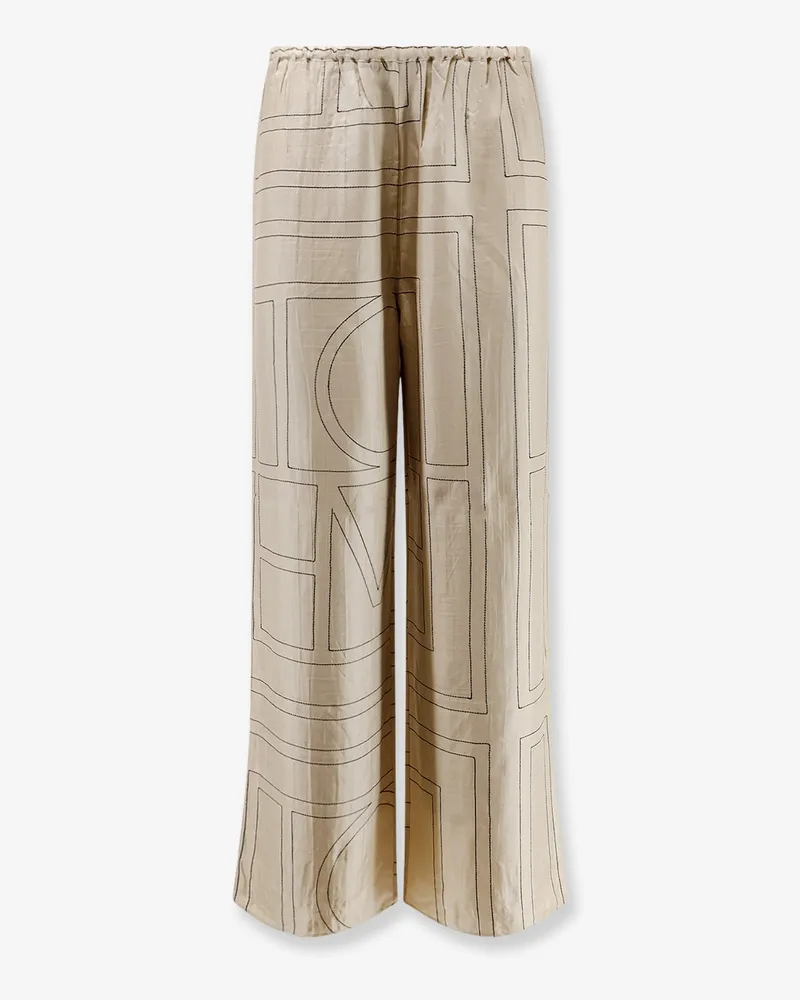 Totême Pajamas organic silk trousers -  - gender_Woman Beige
