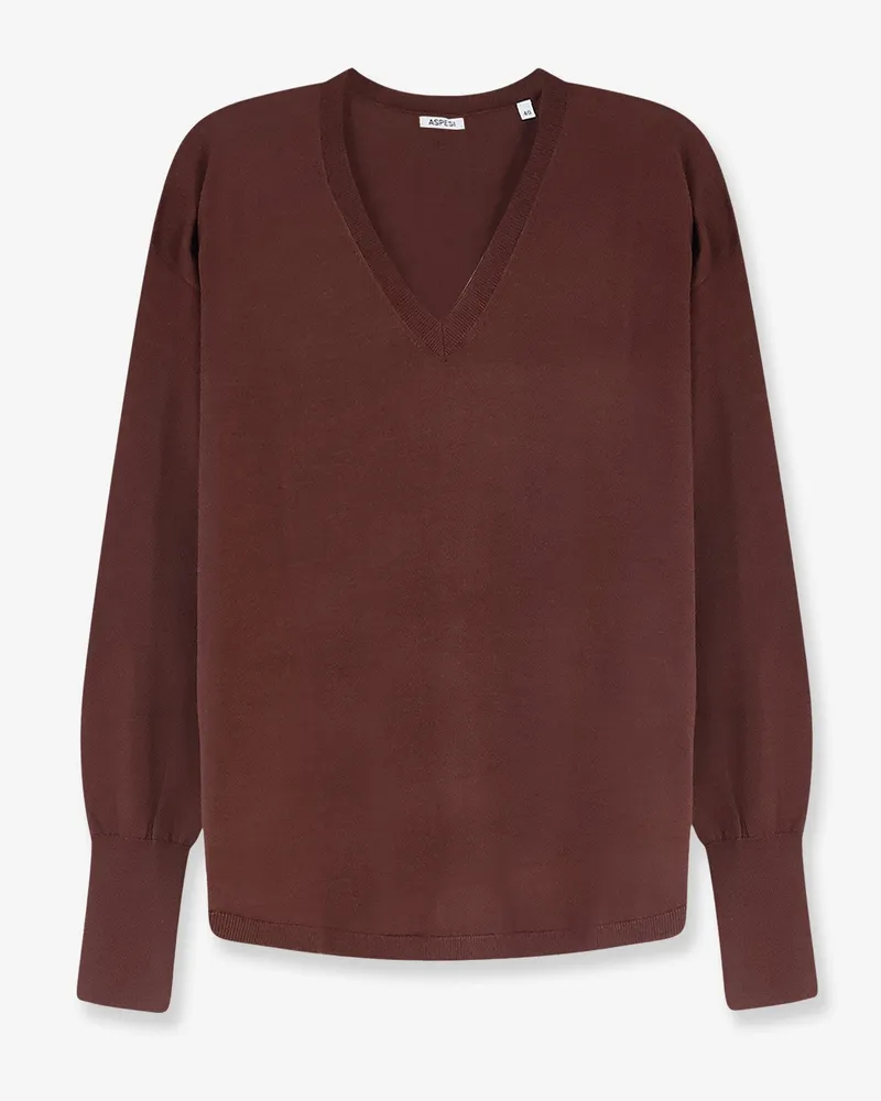 ASPESI Virgin wool sweater -  - gender_Woman Brown