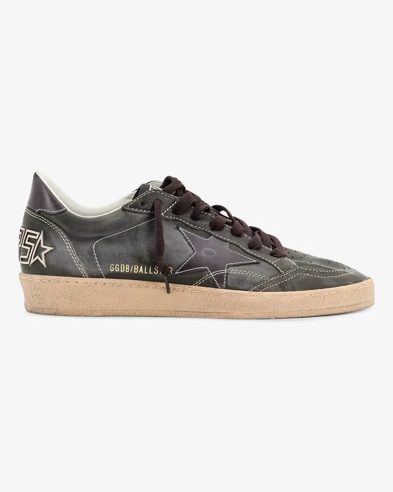 Golden Goose Ballstar used effect leather sneakers -  - gender_Man Black