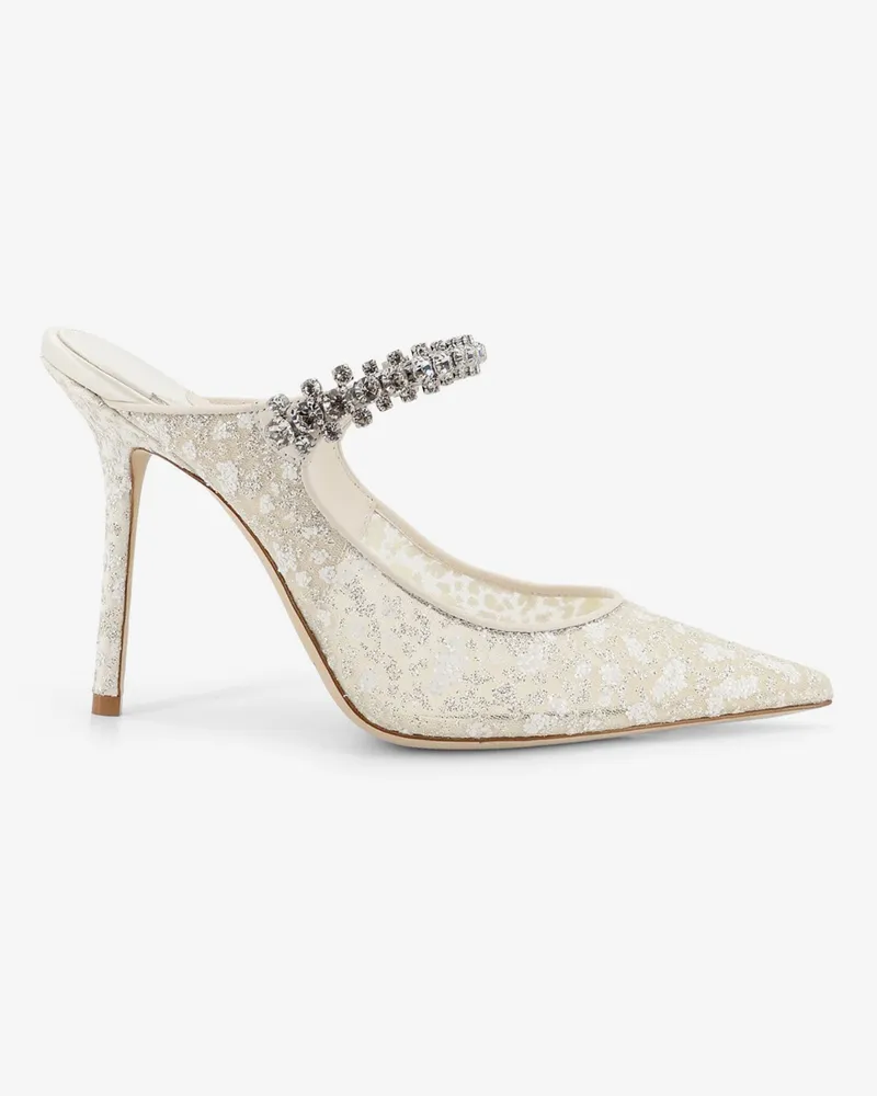Jimmy Choo Embroidered tulle décolleté -  - gender_Woman White