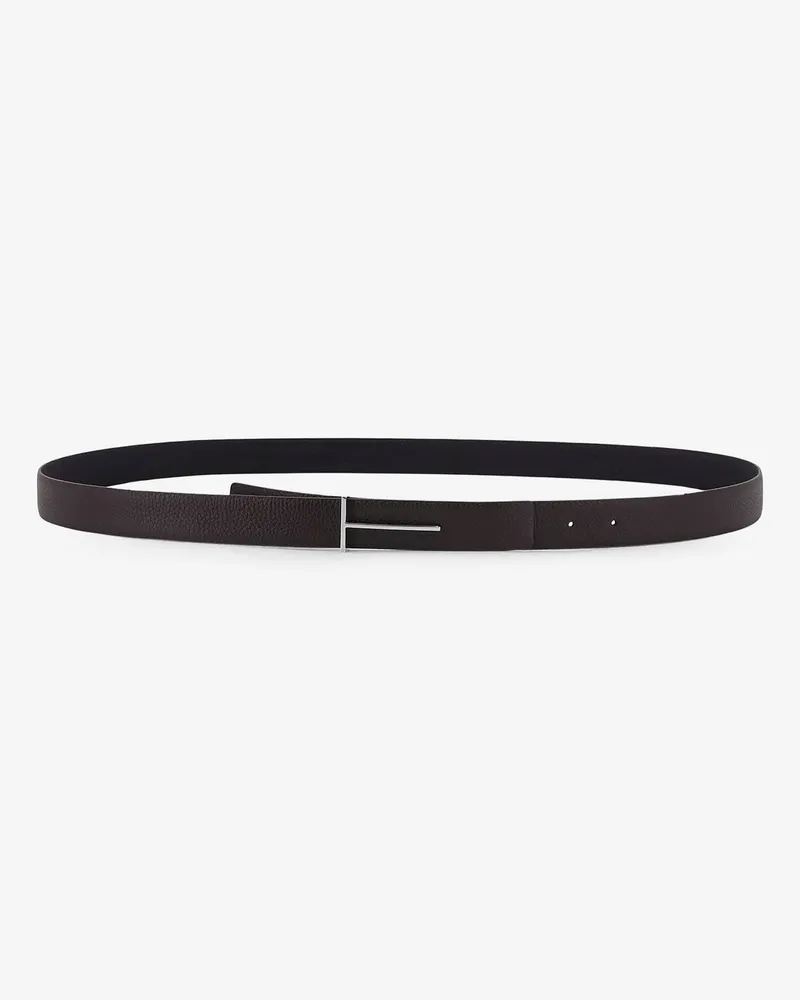Tom Ford Hammered leather belt -  - gender_Man Brown