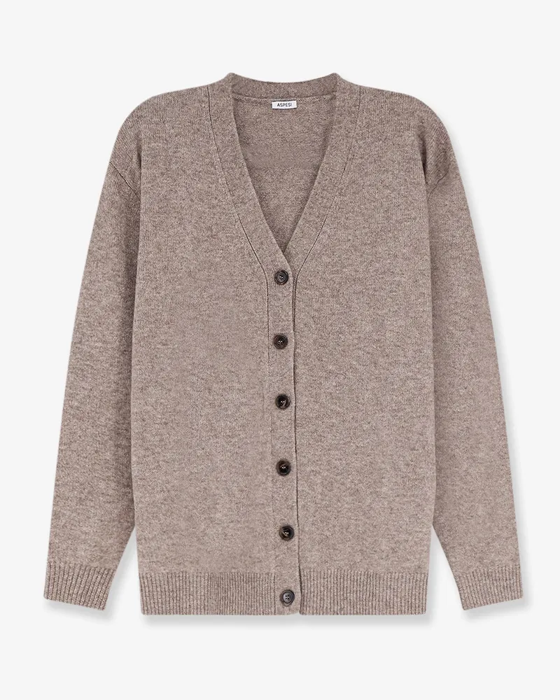ASPESI Wool and cashmere blend cardigan -  - gender_Woman Beige