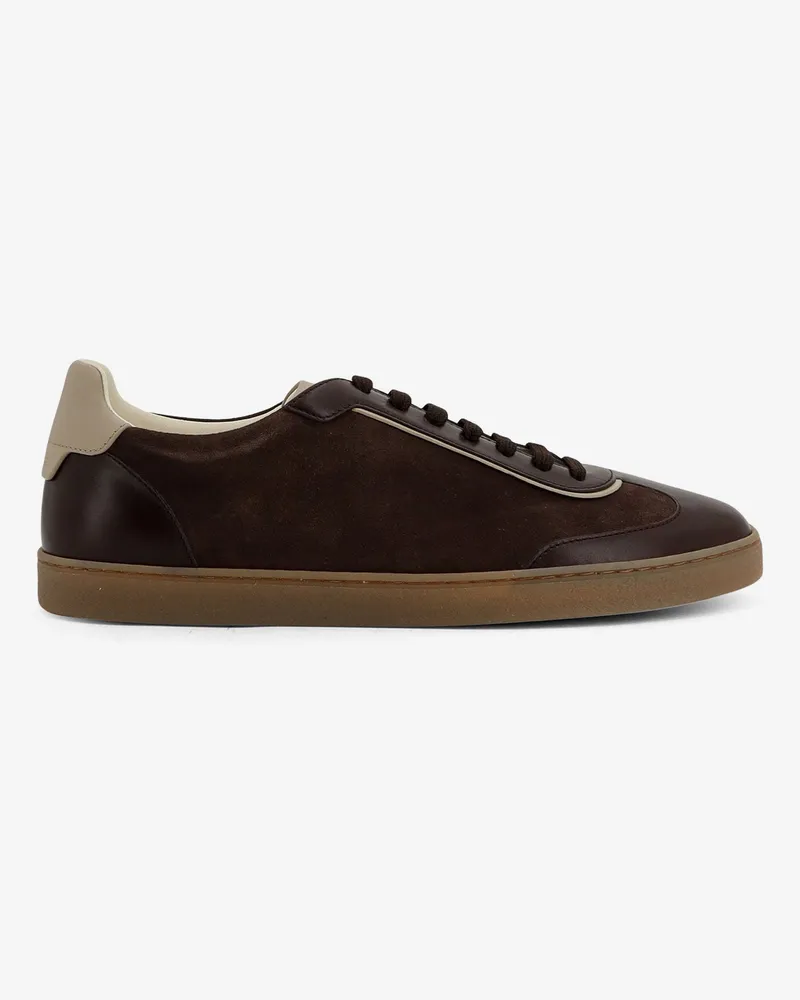 Brunello Cucinelli Low-top suede and leather sneakers -  - gender_Man Brown
