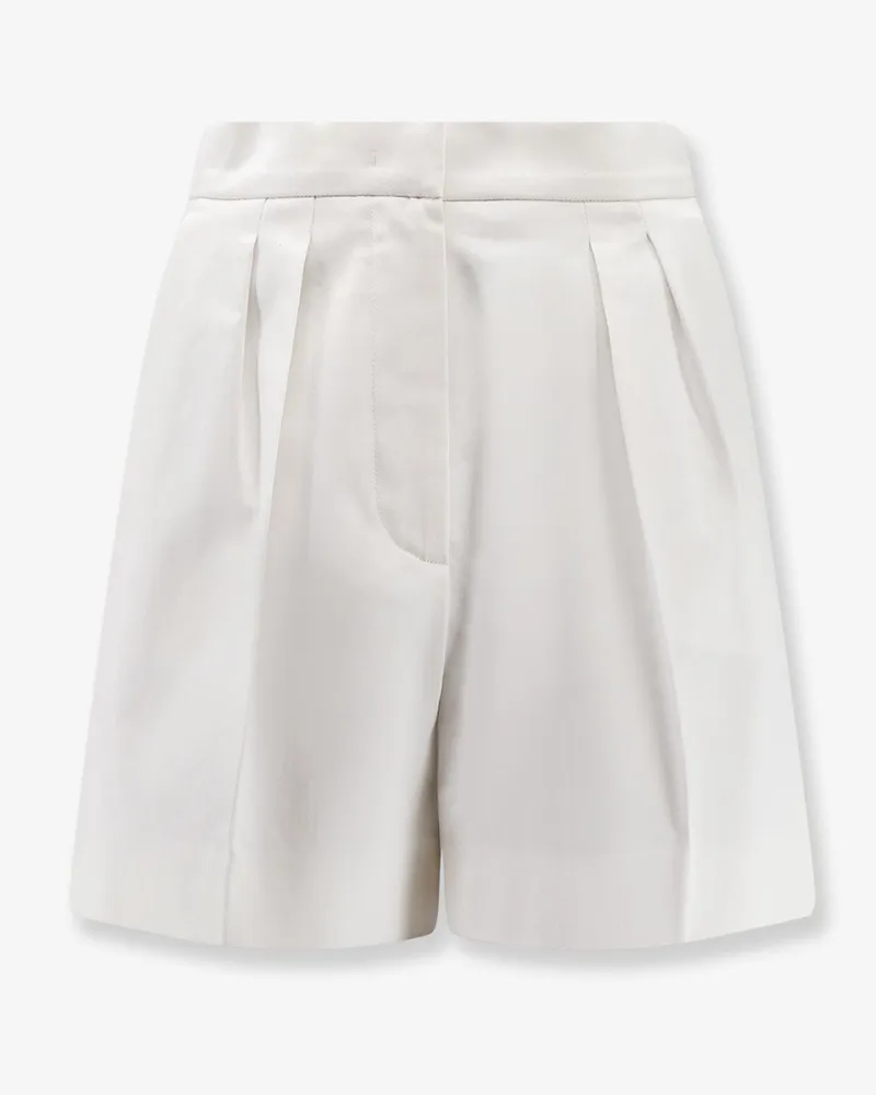 Max Mara Tabacco stretch cotton shorts -  - gender_Woman White
