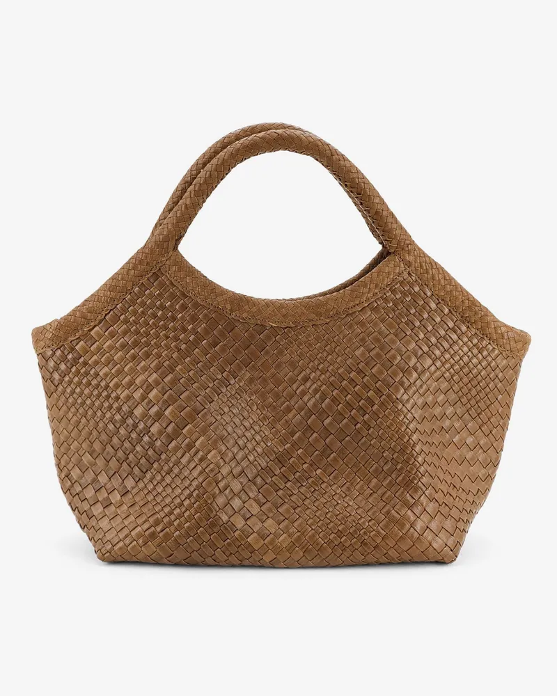 IBELIV Pure Medium vegetable tanned leather handbag with woven pattern -  - gender_Woman Grey