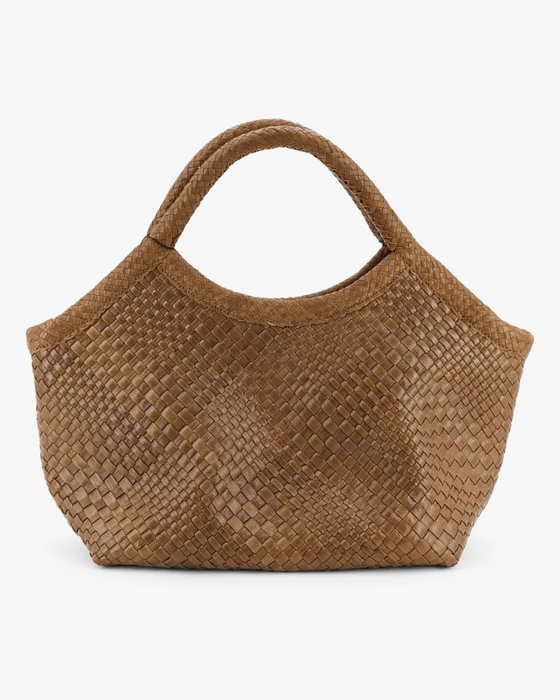 IBELIV Pure Medium vegetable tanned leather handbag with woven pattern -  - gender_Woman Grey