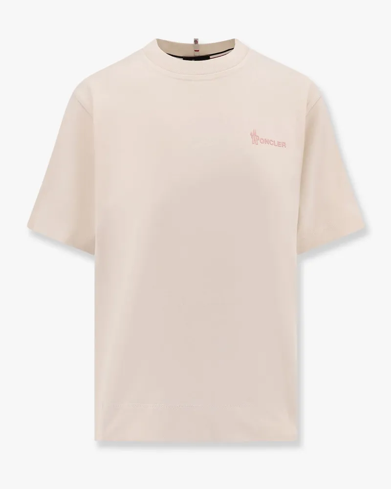 Moncler Cotton t-shirt with frontal logo -  - gender_Woman White