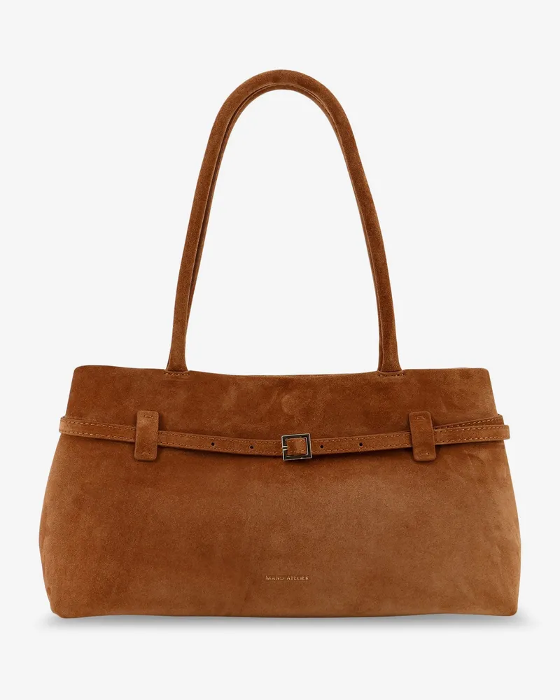 Manu Atelier Le Cambon East West suede shoulder bag -  - gender_Woman Brown