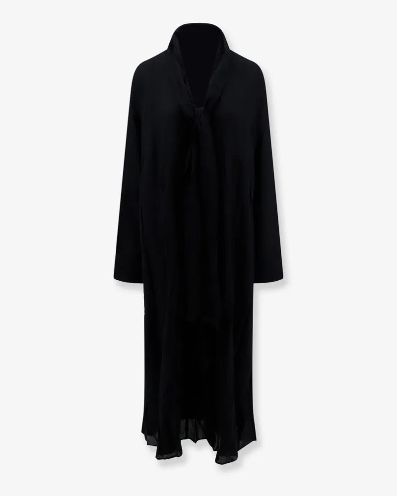 Totême Rounded Neckline recycled viscose dress -  - gender_Woman Black