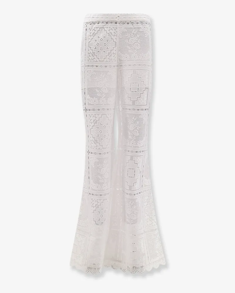 Zimmermann Aster embroidered trousers -  - gender_Woman White