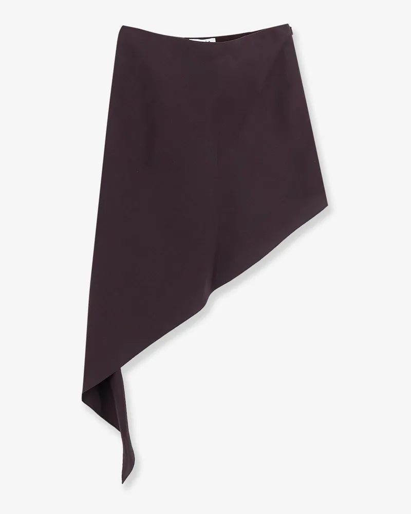 Alaïa Asymmetric paper and viscose skirt -  - gender_Woman Purple