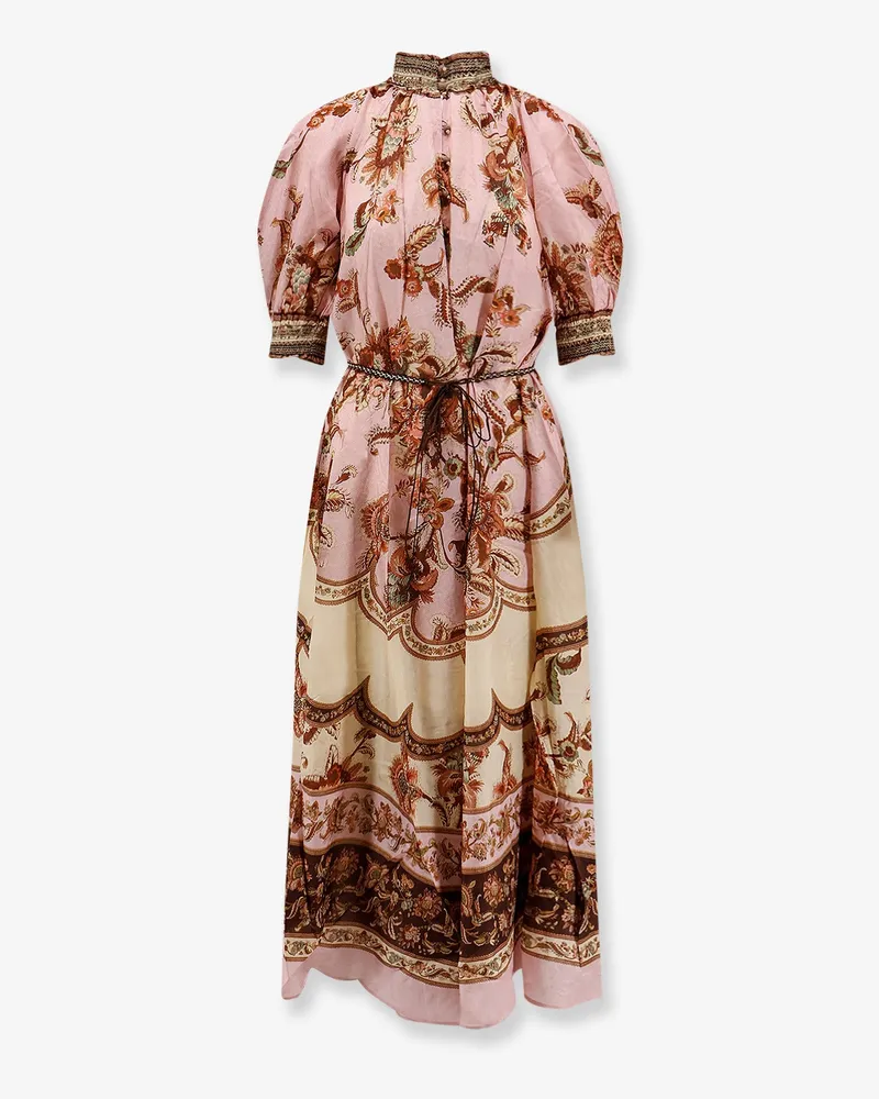 Zimmermann Aster Billow silk long dress -  - gender_Woman Pink