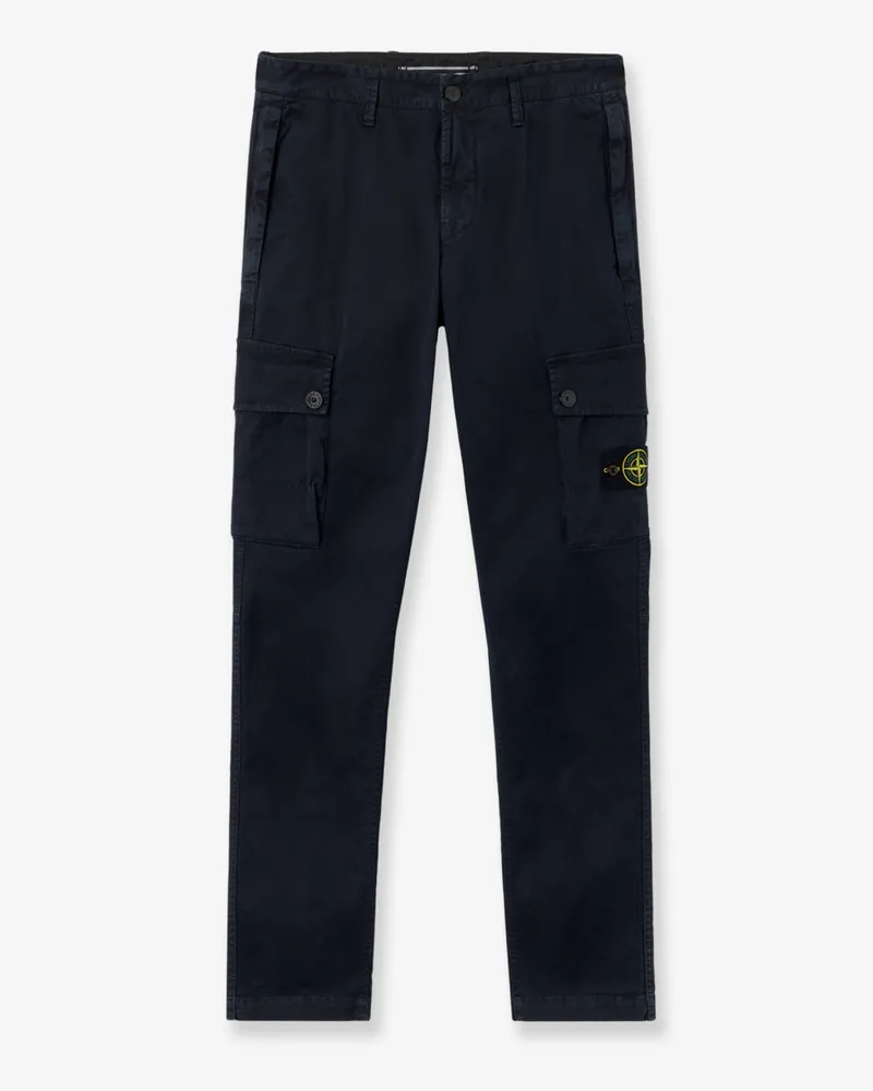 Stone Island Cotton blend cargo trousers -  - gender_Man Blue