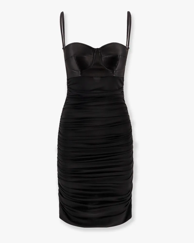 Dolce & Gabbana Viscose blend dress with bra detail -  - gender_Woman Black
