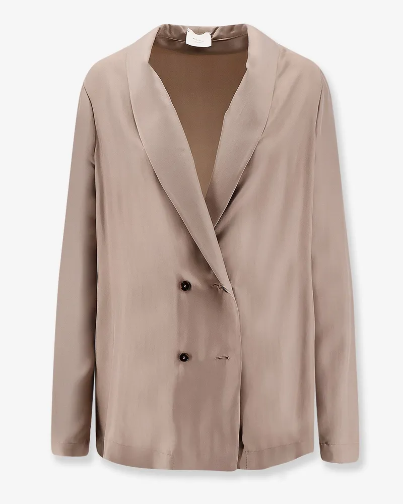 ALYSI Double-breasted silk blazer -  - gender_Woman Grey