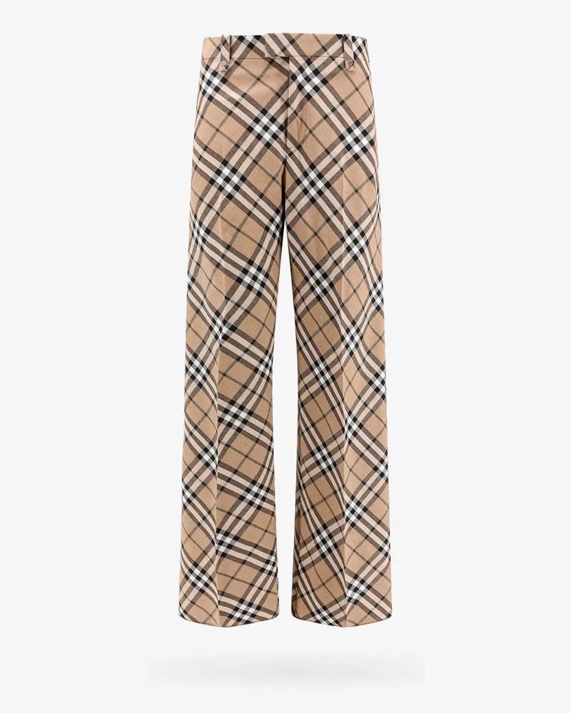 Burberry Wool blend trouser with iconic check print -  - gender_Man Beige