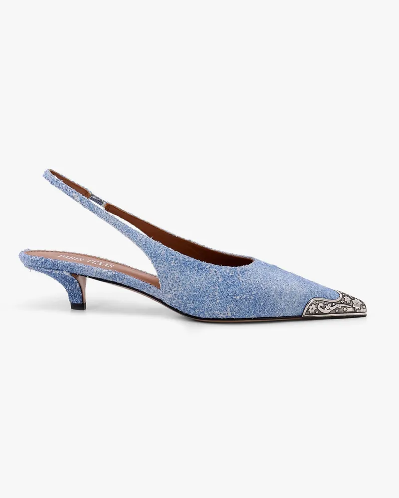 Paris Texas Denim slingback with metal toe -  - gender_Woman Blue