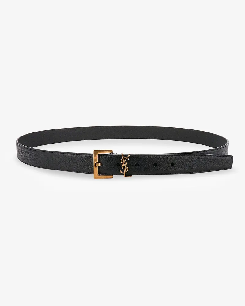 Saint Laurent Leather belt -  - gender_Man Black