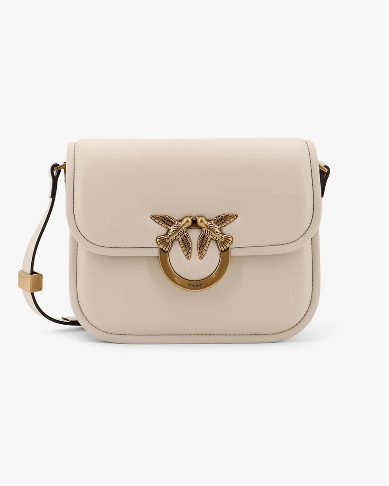 Pinko Love Box leather crossbody bag -  - gender_Woman White