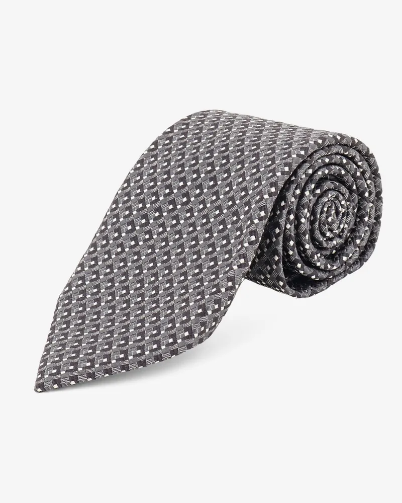 Tom Ford Silk tie with geometric pattern -  - gender_Man Black