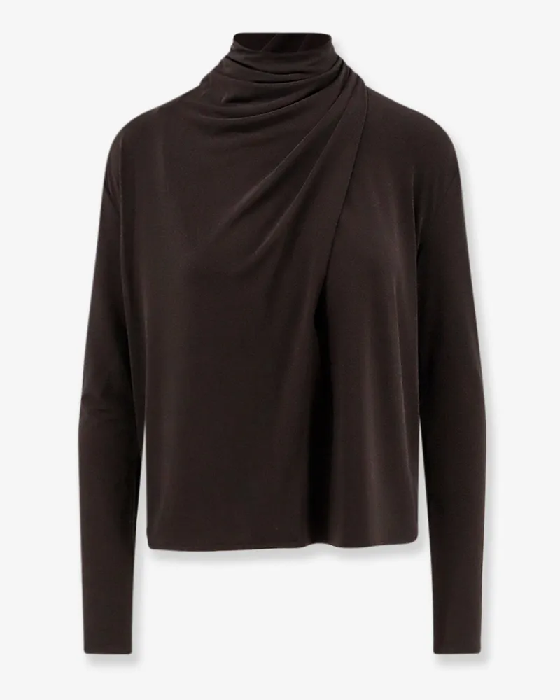 Vince Draped jersey top -  - gender_Woman Brown