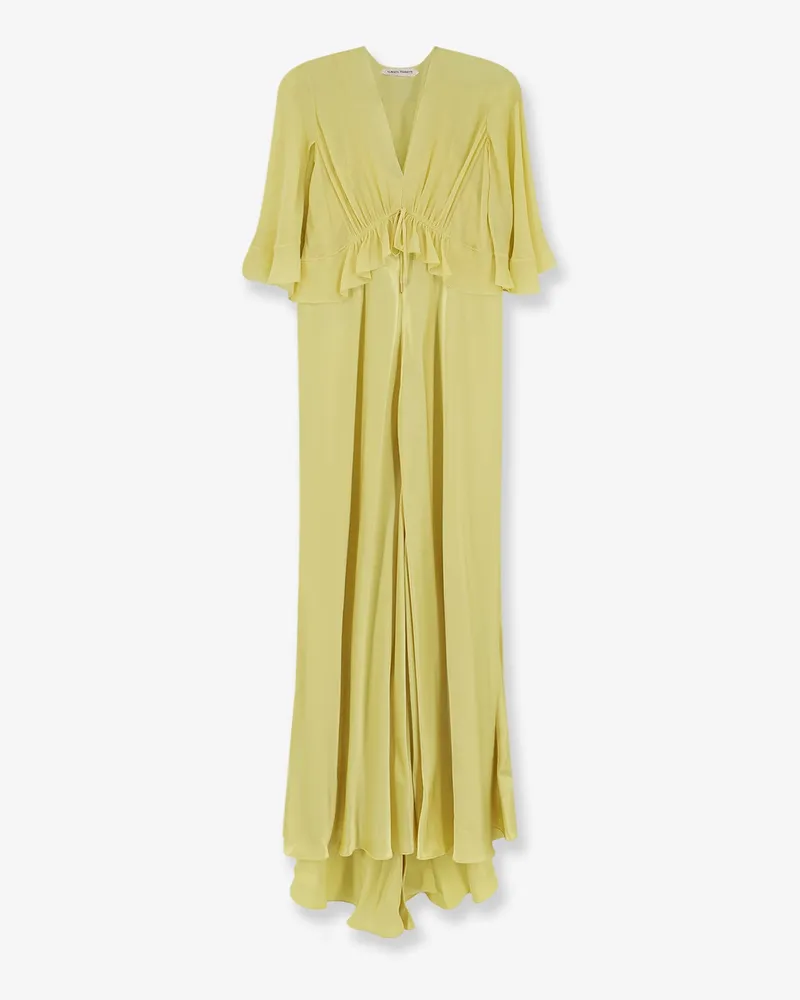 Alberta Ferretti Satin long dress -  - gender_Woman Yellow