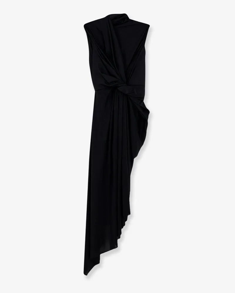 Balenciaga Stretch fabric long asymmetrical dress -  - gender_Woman Black
