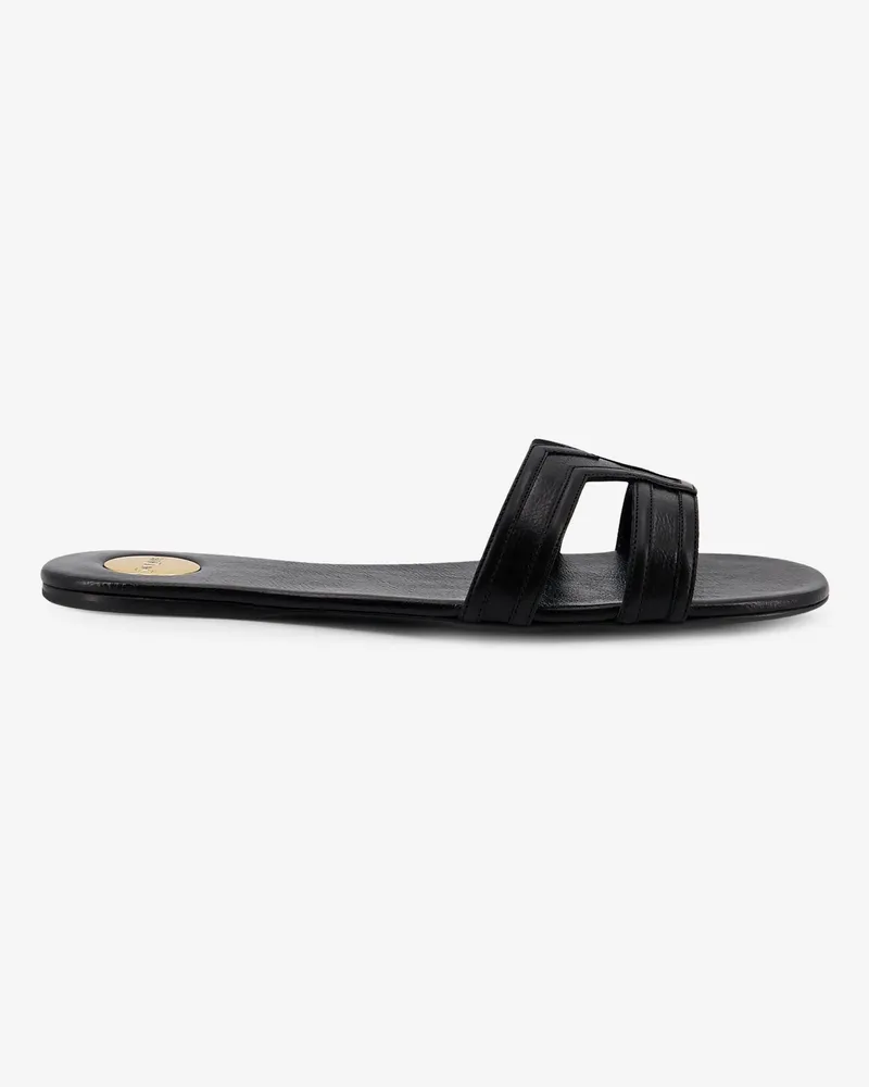 Saint Laurent Mabrouka leather sandals -  - gender_Woman Black