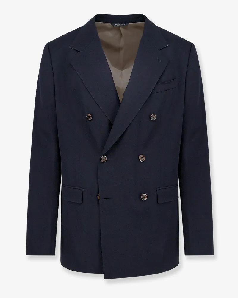 Dolce & Gabbana Stretch virgin wool blazer -  - gender_Man Blue