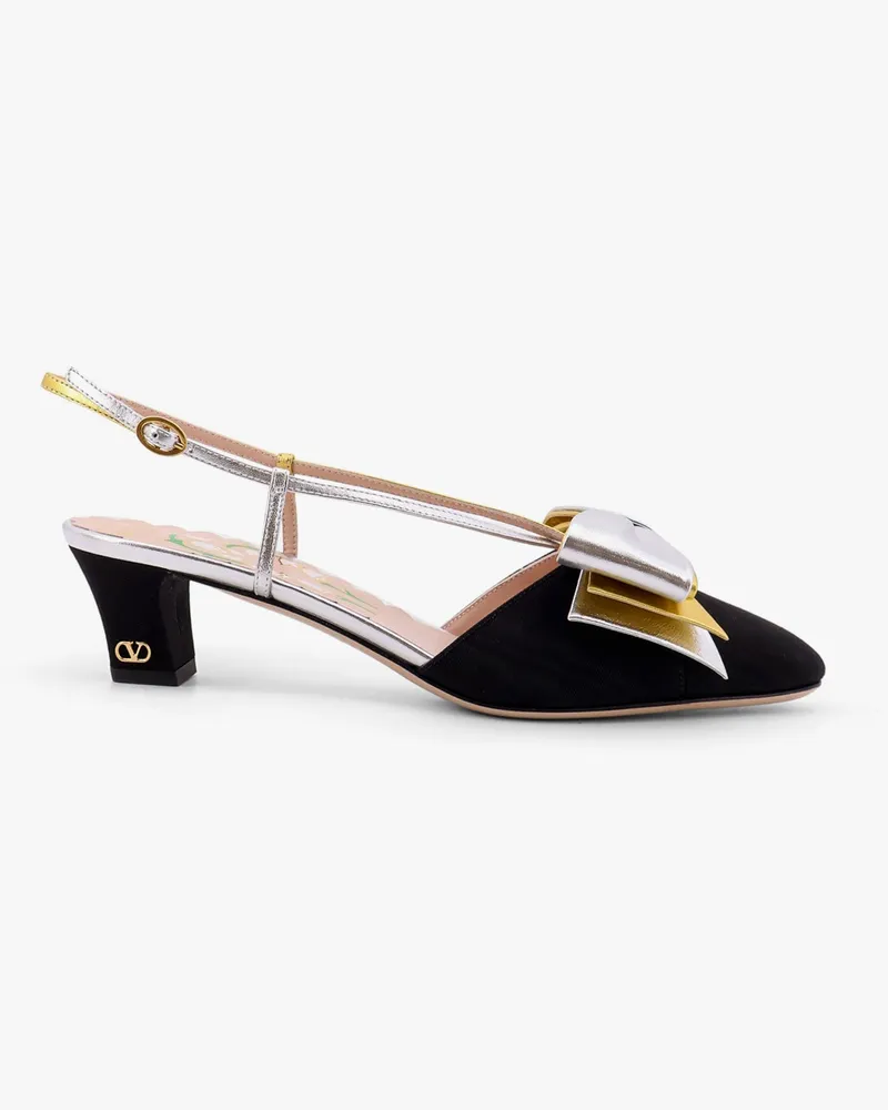 Valentino Garavani Bowow moiré fabric slingback -  - gender_Woman Black