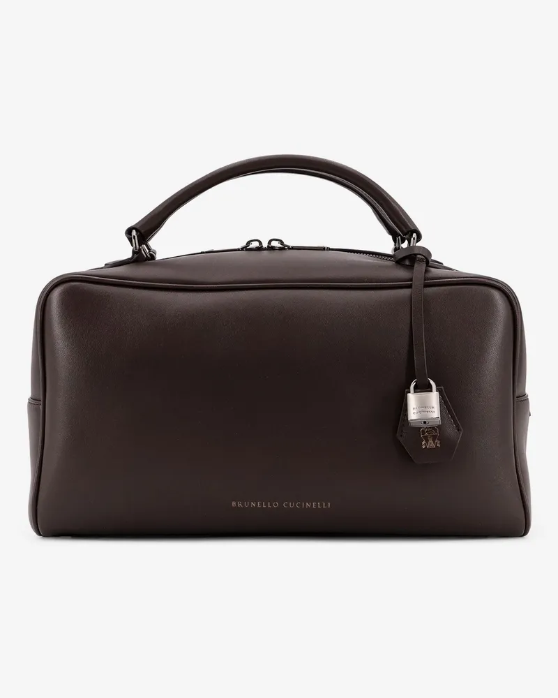 Brunello Cucinelli Boston Explorer leather crossbody bag -  - gender_Woman Brown