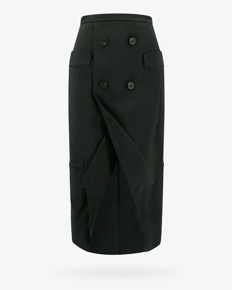 Alexander McQueen Certified wool upside-down skirt -  - gender_Woman Black