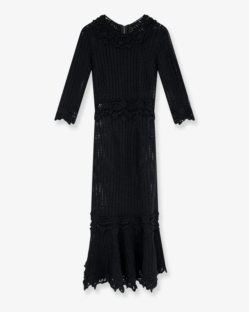 Dolce & Gabbana Crochet fabric long dress -  - gender_Woman Black