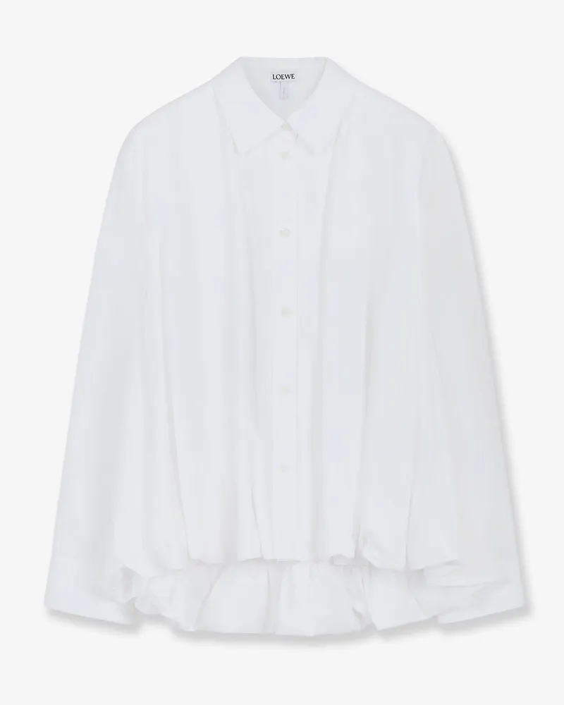 Loewe Cotton shirt with ruffle -  - gender_Woman White