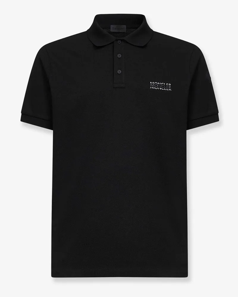 Moncler Cotton Polo Shirt -  - gender_Man Black