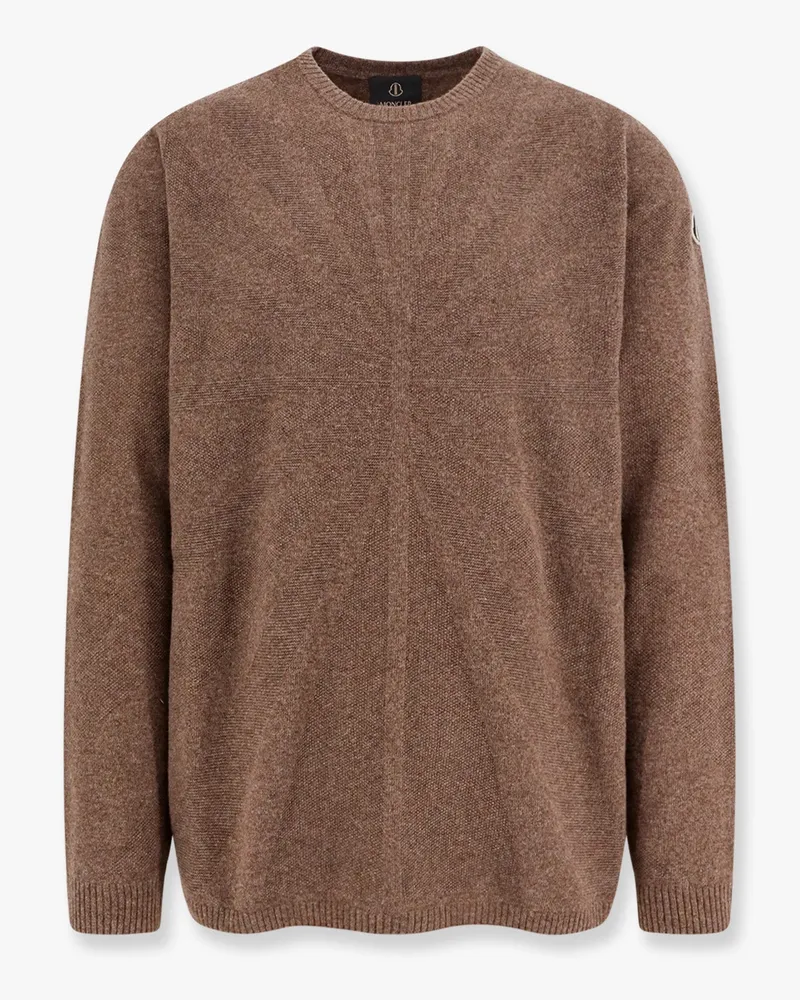 Moncler Jumbo virgin wool and cashmere sweater -  - gender_Man Brown