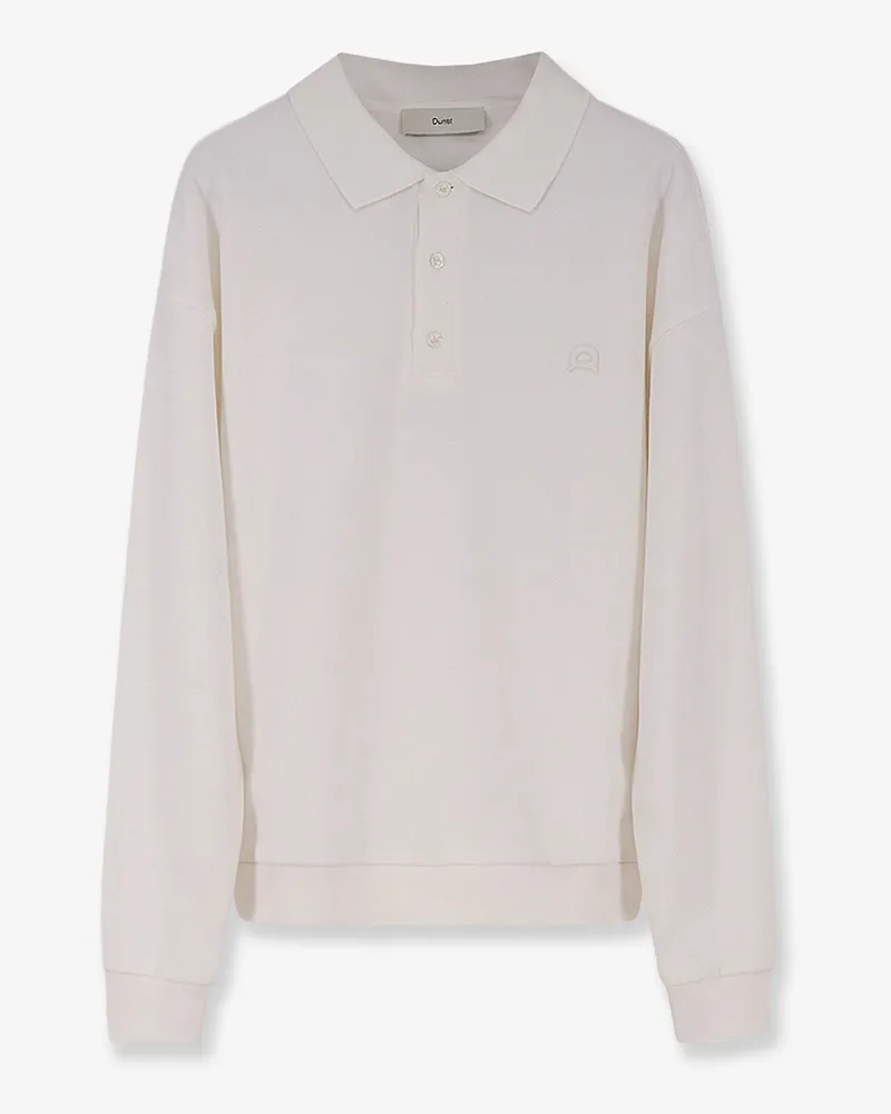 Dunst Unisex polo shirt with Logo patch -  - gender_Man White