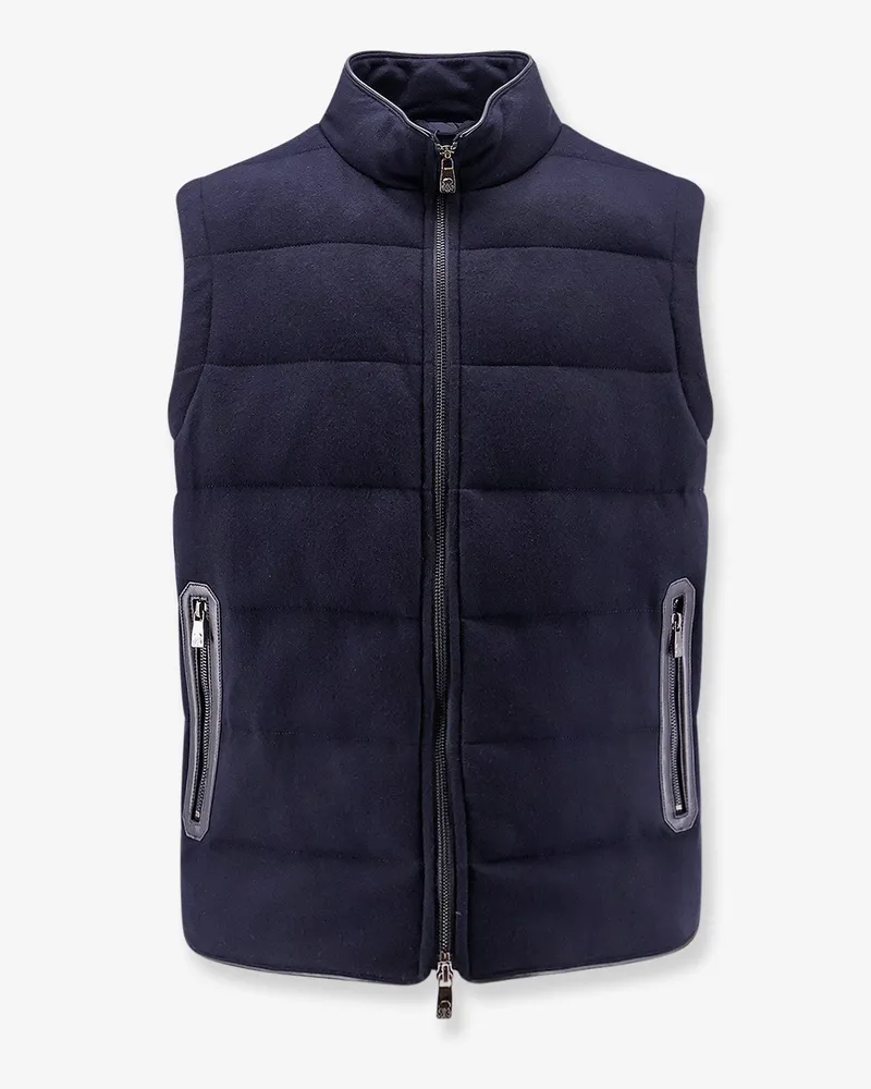 Corneliani Cashmere blend sleeveless jacket -  - gender_Man Black
