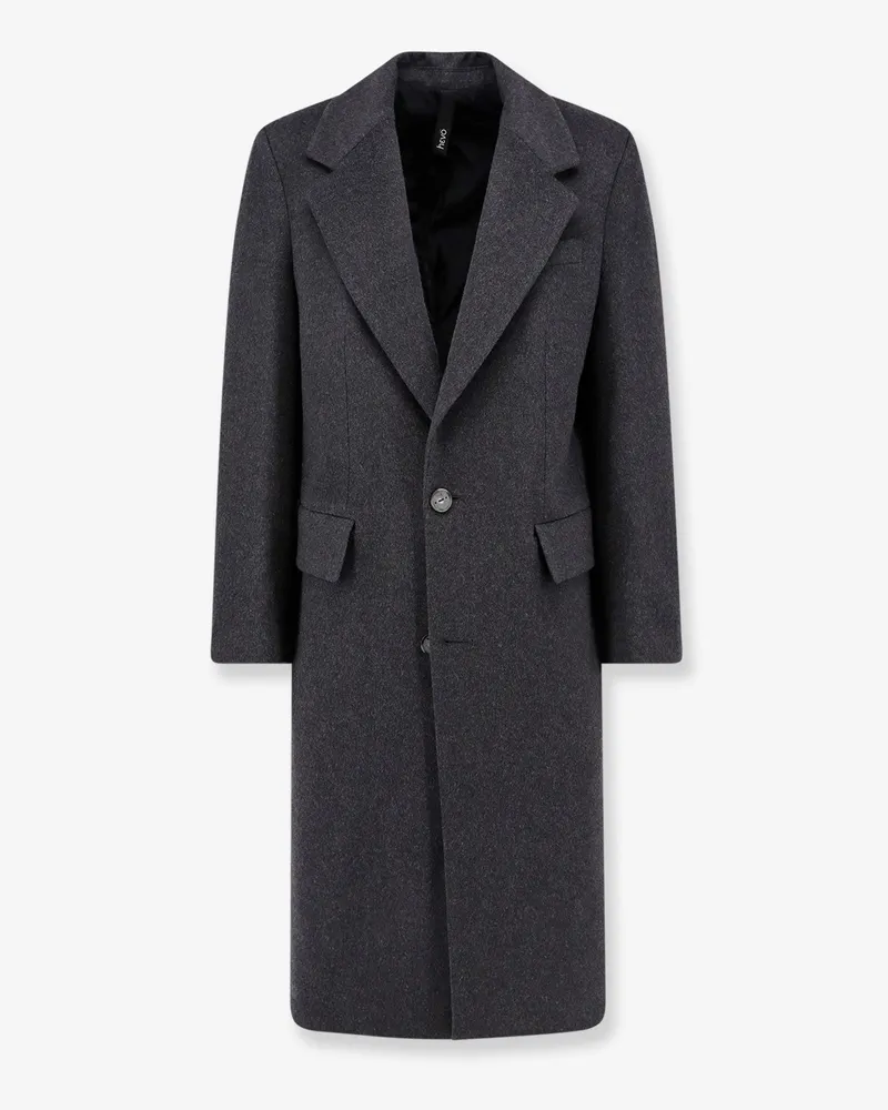 Hevò Cashmere coat with satin lining -  - gender_Man Grey