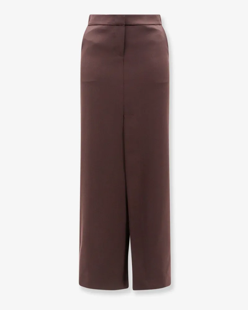 ACTUALEE Satin pencil skirt -  - gender_Woman Brown