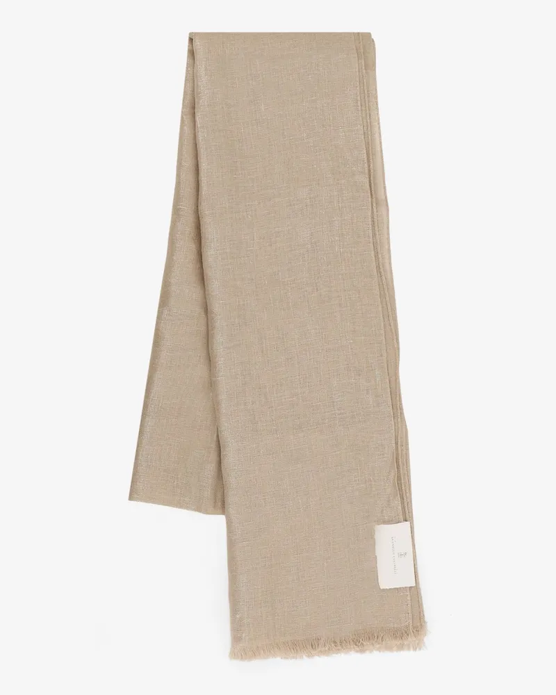 Brunello Cucinelli Linen lurex scarf -  - gender_Woman Gold