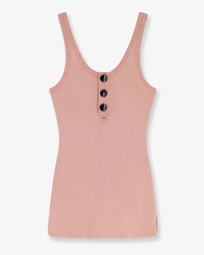 Chloé Cotton tank top -  - gender_Woman Pink
