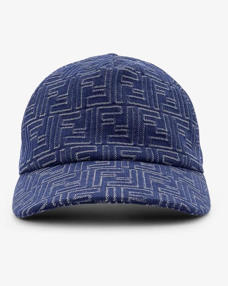 Fendi FF Jacquard denim baseball hat -  - gender_Man Blue