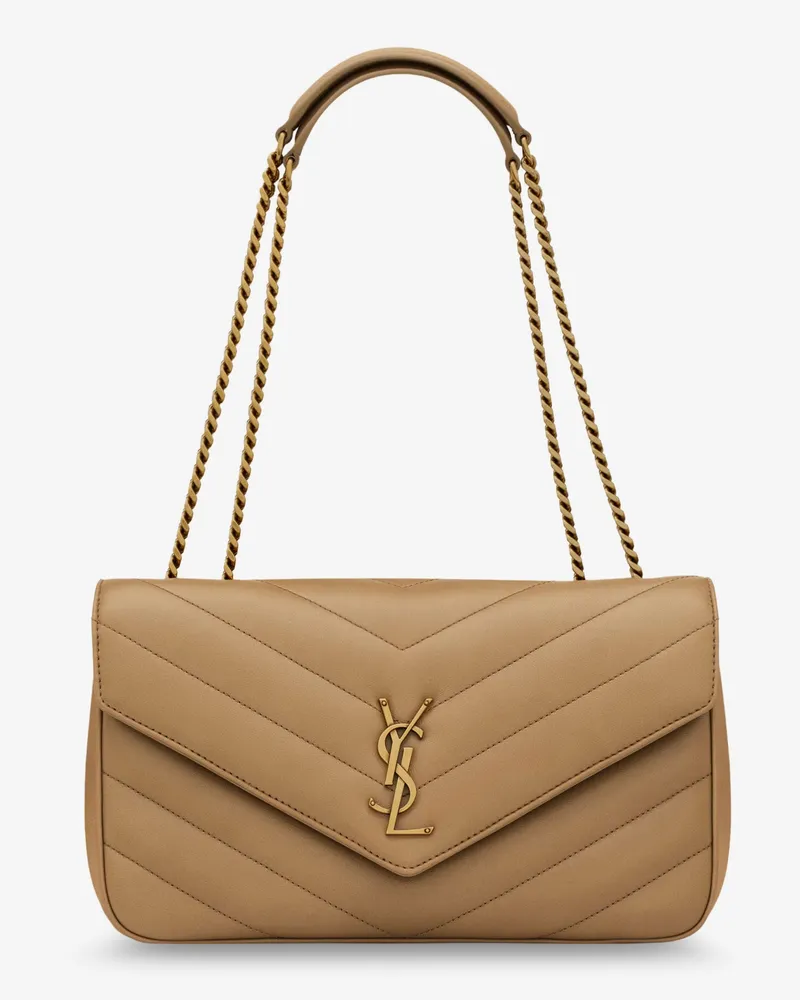 Saint Laurent Loulou leather shoulder bag -  - gender_Woman Beige