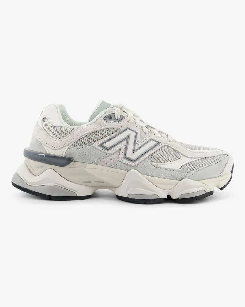 New Balance U90602 mesh and suede sneakers with embroidered logo -  - gender_Man Grey