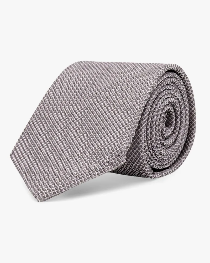 Tagliatore Lined silk tie -  - gender_Man Grey