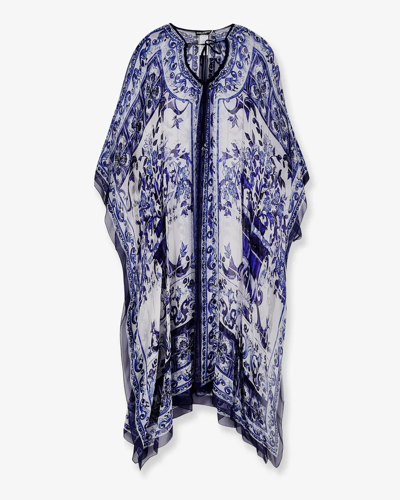 Dolce & Gabbana Kaftano Silk Dress -  - gender_Woman Blue