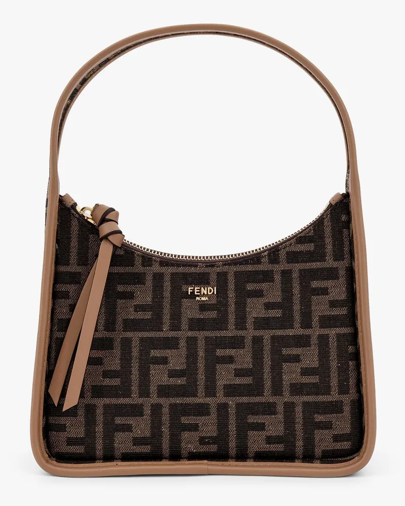 Fendi Fendessence mini ff fabric bag with leather profiles -  - gender_Woman Brown