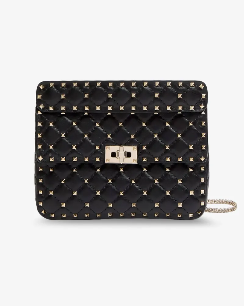 Valentino Garavani Rockstud Spike leather crossbody bag with iconic all-over studs -  - gender_Woman Black
